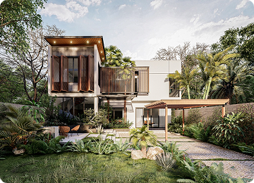 mẫu nhà mái bằng với thiết kế độc đáo có hệ thống tầng hầm